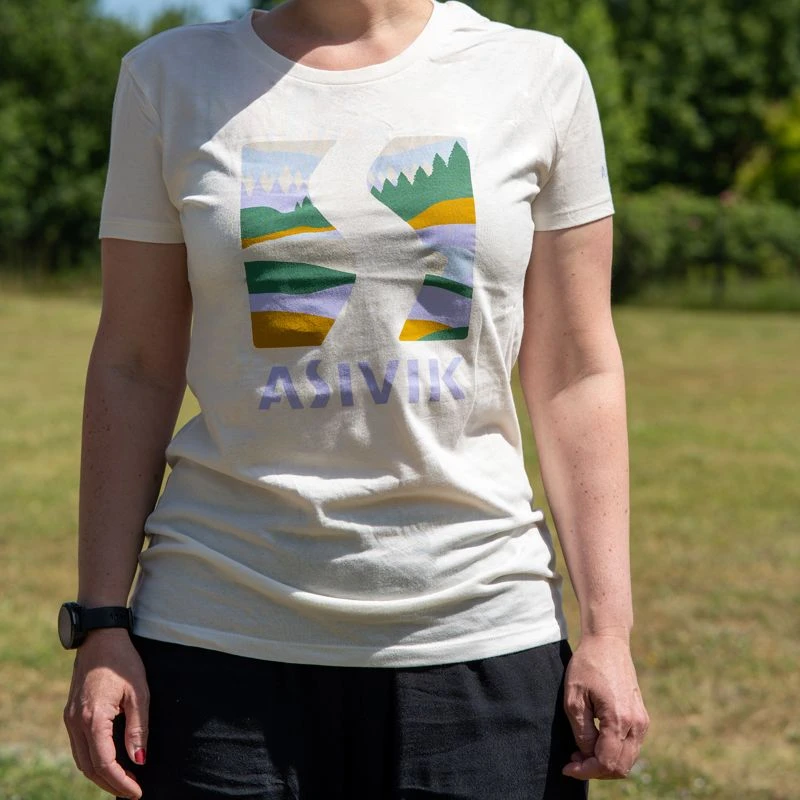 Asivik Logo Forest T-shirt, Dame 3 Asivik Logo Forest T-shirt, Dame - Billede 3