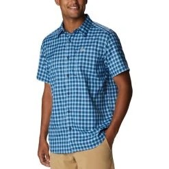 Columbia Silver Ridge Utility Skjorte SS, Herre Collegiate Navy Plaid 9 Columbia Silver Ridge Utility Skjorte SS, Herre Collegiate Navy Plaid -Columbia butik 513232 Columbia M silver ridge utility lite shirt 2030715 464