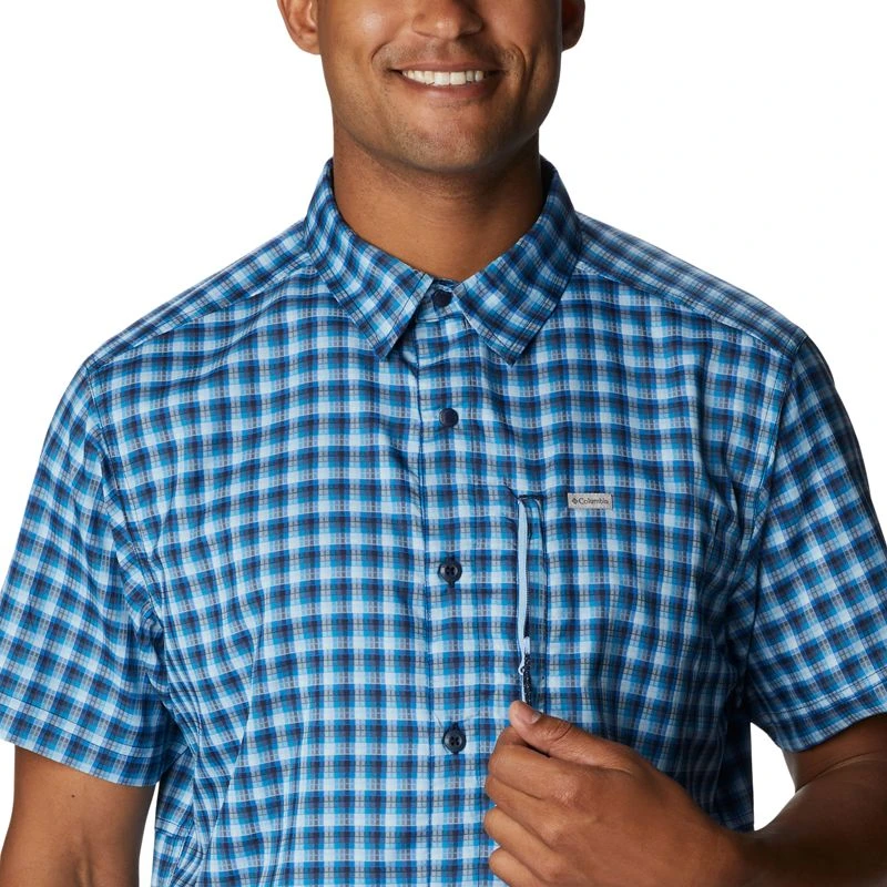 Columbia Silver Ridge Utility Skjorte SS, Herre Collegiate Navy Plaid 2 Columbia Silver Ridge Utility Skjorte SS, Herre Collegiate Navy Plaid - Billede 2